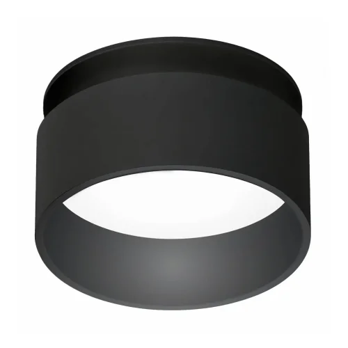 FARETTO DA INCASSO CON RETROILLUMINAZIONE Ø8CM NERO IP44
