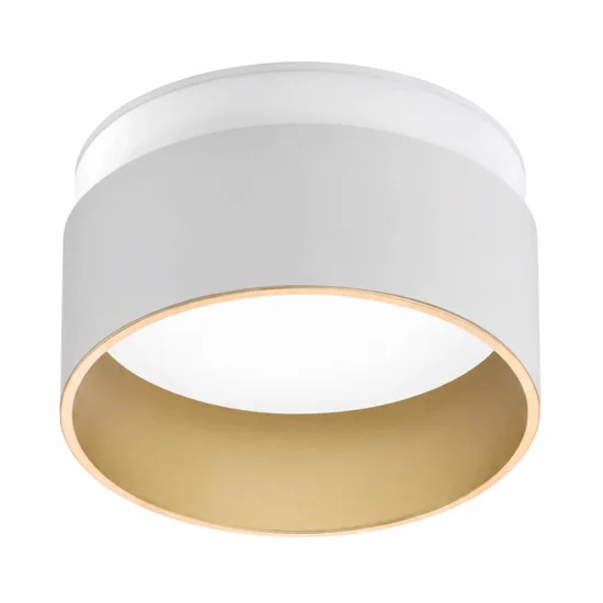 FARETTO DA INCASSO CON RETROILLUMINAZIONE Ø8CM BIANCO/ORO IP44