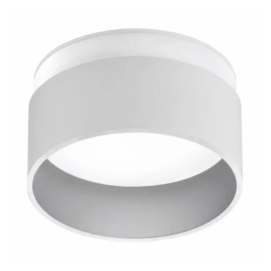 FARETTO DA INCASSO CON RETROILLUMINAZIONE Ø8CM BIANCO/ARGENTO IP44
