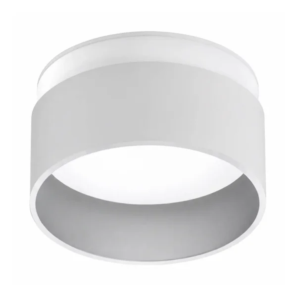 FARETTO DA INCASSO CON RETROILLUMINAZIONE Ø8CM BIANCO/ARGENTO IP44