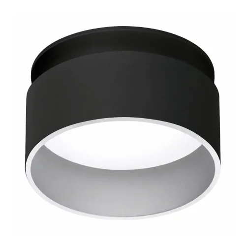 FARETTO DA INCASSO CON RETROILLUMINAZIONE Ø8CM NERO/ARGENTO IP44