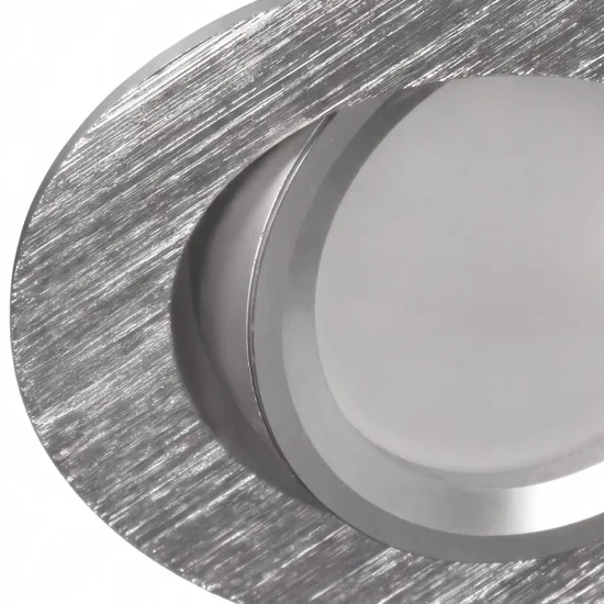 FARETTO DA INCASSO Ø8,5CM ALLUMINIO RIGATO GU10 2