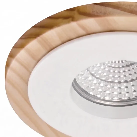 FARETTO DA INCASSO LEGNO/BIANCO GU10 Ø10 CM 2