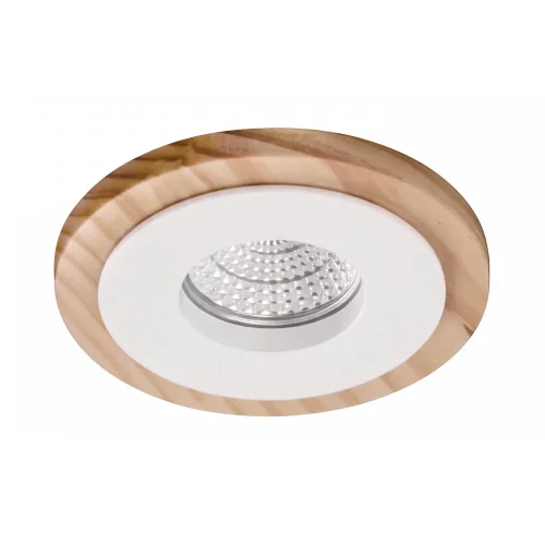 FARETTO DA INCASSO LEGNO/BIANCO GU10 Ø10 CM