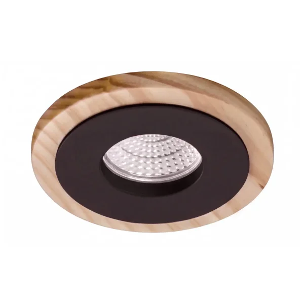 FARETTO DA INCASSO LEGNO/NERO GU10 Ø10 CM