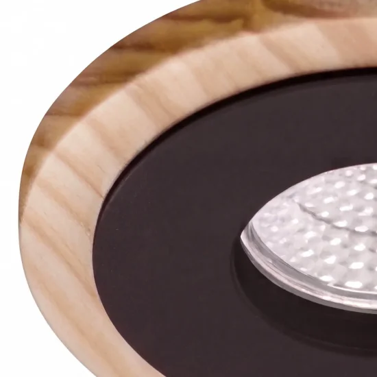 FARETTO DA INCASSO LEGNO/NERO GU10 Ø10 CM 2