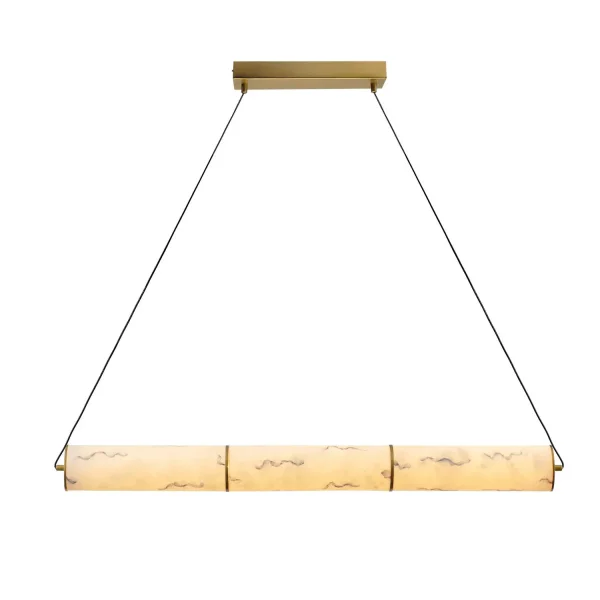 LAMPADA DA SOFFITTO LED 14W REGOLABILE IN ACCIAIO DORATO E ACRILICO EFFETTO MARMO ARIADNA