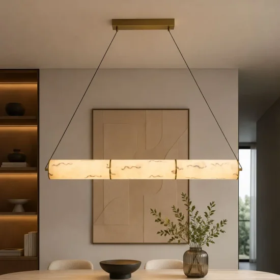 LAMPADA DA SOFFITTO LED 14W REGOLABILE IN ACCIAIO DORATO E ACRILICO EFFETTO MARMO ARIADNA