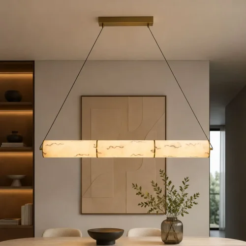 LAMPADA DA SOFFITTO LED 14W REGOLABILE IN ACCIAIO DORATO E ACRILICO EFFETTO MARMO ARIADNA