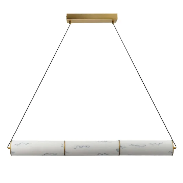 LAMPADA DA SOFFITTO LED 14W REGOLABILE IN ACCIAIO DORATO E ACRILICO EFFETTO MARMO ARIADNA