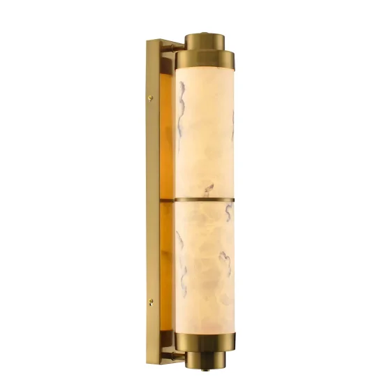APPLIQUE DA PARETE LED 17W REGOLABILE IN ACCIAIO DORATO E ACRILICO EFFETTO MARMO ARIADNA 2
