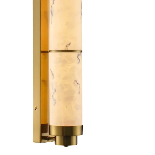 APPLIQUE DA PARETE LED 17W REGOLABILE IN ACCIAIO DORATO E ACRILICO EFFETTO MARMO ARIADNA