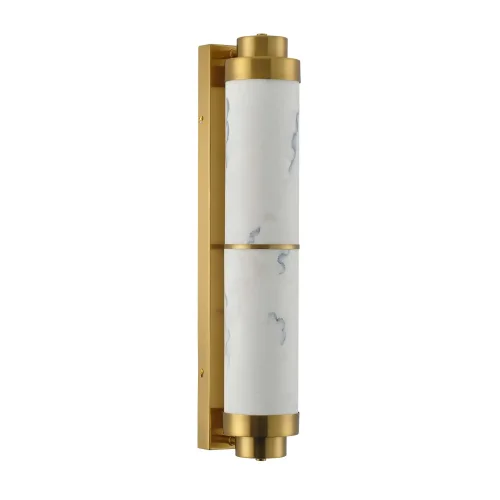 APPLIQUE DA PARETE LED 17W REGOLABILE IN ACCIAIO DORATO E ACRILICO EFFETTO MARMO ARIADNA