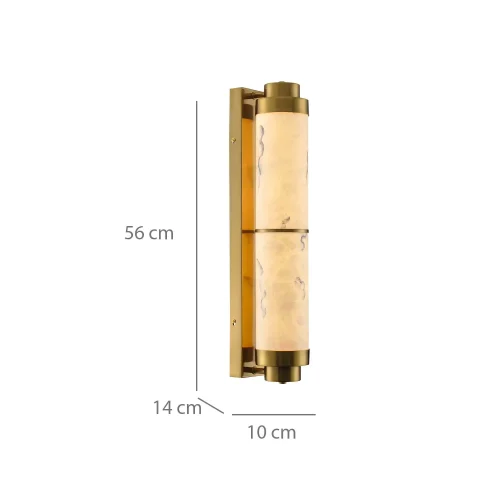APPLIQUE DA PARETE LED 17W REGOLABILE IN ACCIAIO DORATO E ACRILICO EFFETTO MARMO ARIADNA