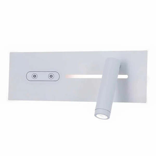 APPLIQUE DA PARETE LED 10W REGOLABILE TATTILE BIANCO ORIENTAMENTO A DESTRA