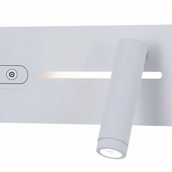 APPLIQUE DA PARETE LED 10W REGOLABILE TATTILE BIANCO ORIENTAMENTO A DESTRA