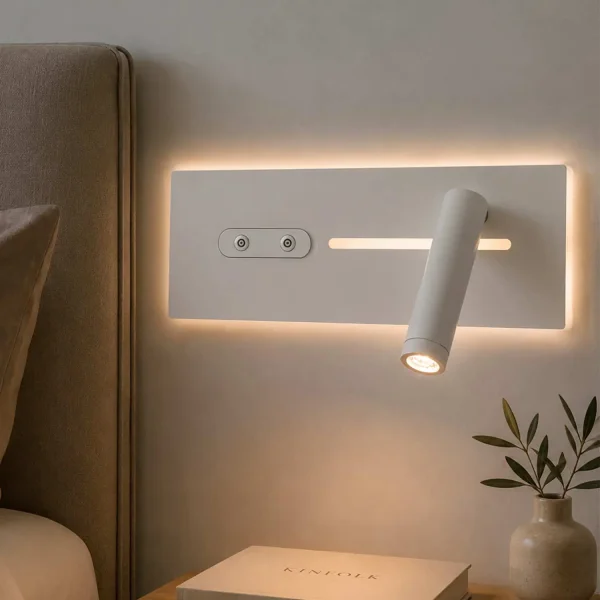 APPLIQUE DA PARETE LED 10W REGOLABILE TATTILE BIANCO ORIENTAMENTO A DESTRA