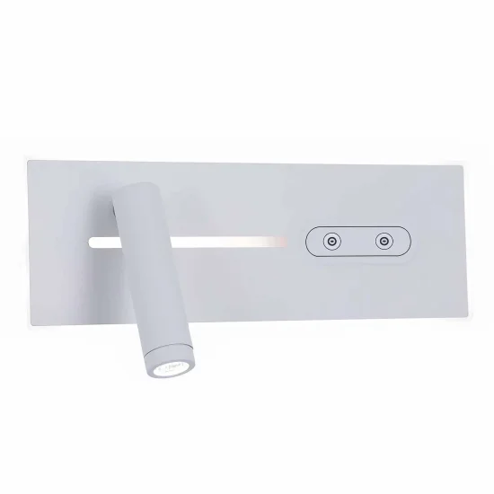 APPLIQUE DA PARETE LED 10W DIMMERABILE TATTILE BIANCO ORIENTAMENTO SINISTRO 2