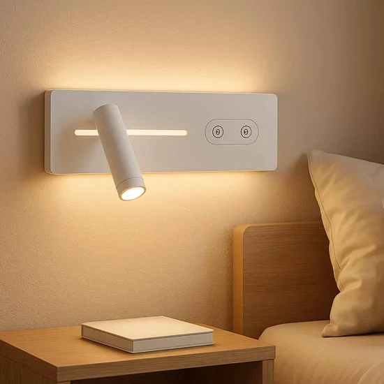 APPLIQUE DA PARETE LED 10W DIMMERABILE TATTILE BIANCO ORIENTAMENTO SINISTRO