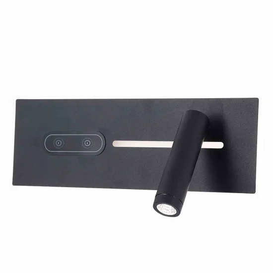APPLIQUE LED 10W REGOLABILE TATTILE NERA ORIENTAMENTO DESTRO 2
