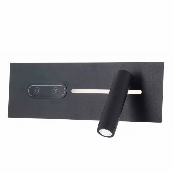 APPLIQUE LED 10W REGOLABILE TATTILE NERA ORIENTAMENTO DESTRO