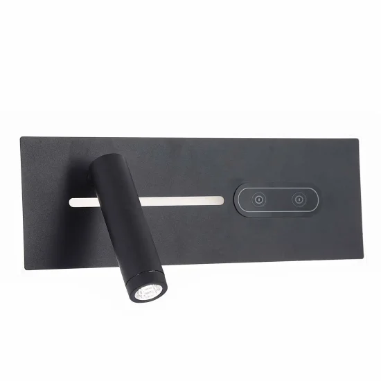 APPLIQUE LED 10W REGOLABILE TATTILE NERA ORIENTAMENTO SINISTRO 2