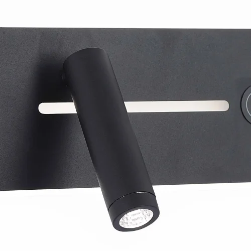 APPLIQUE LED 10W REGOLABILE TATTILE NERA ORIENTAMENTO SINISTRO