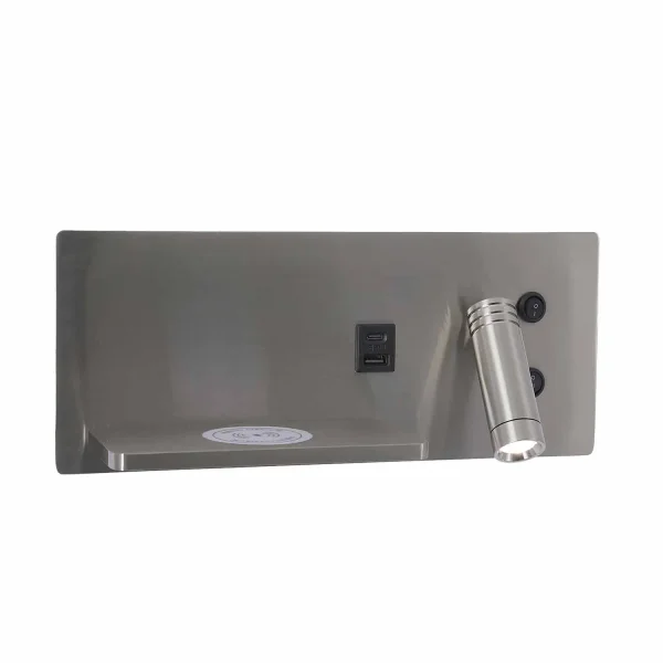 APPLIQUE LED 8W REGOLABILE TATTILE NICHEL ORIENTAMENTO DESTRO