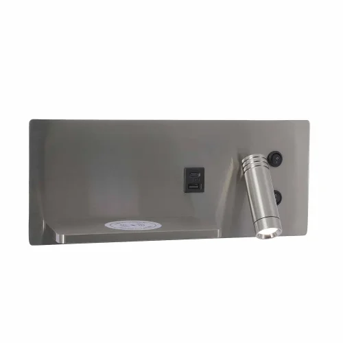 APPLIQUE LED 8W REGOLABILE TATTILE NICHEL ORIENTAMENTO DESTRO