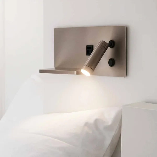 APPLIQUE LED 8W REGOLABILE TATTILE NICHEL ORIENTAMENTO DESTRO