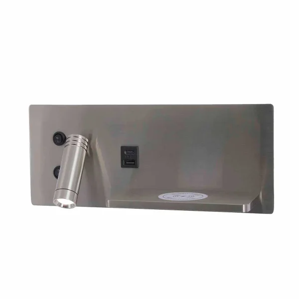 APPLIQUE LED 8W REGOLABILE TATTILE NICHEL ORIENTAMENTO SINISTRO