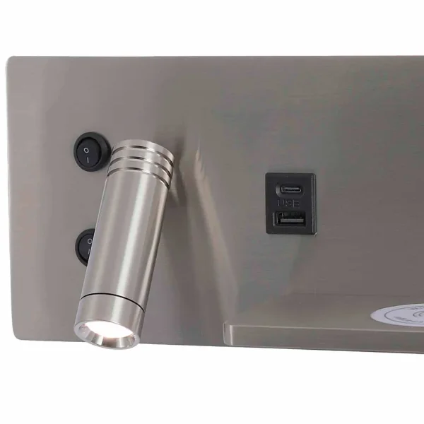 APPLIQUE LED 8W REGOLABILE TATTILE NICHEL ORIENTAMENTO SINISTRO