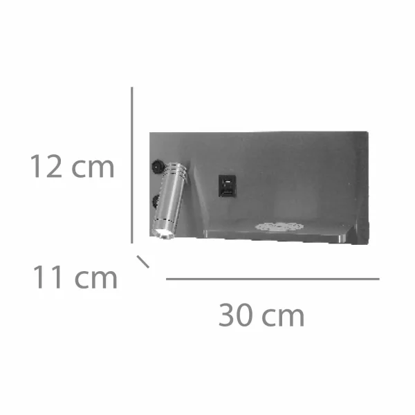 APPLIQUE LED 8W REGOLABILE TATTILE NICHEL ORIENTAMENTO SINISTRO