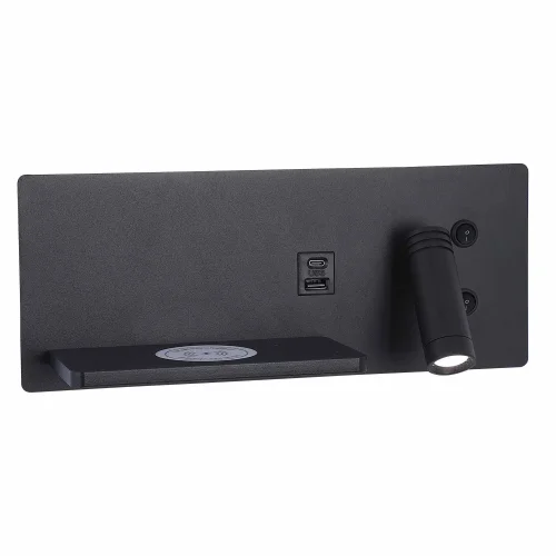 APPLIQUE LED 8W REGOLABILE TATTILE NERA ORIENTAMENTO DESTRO