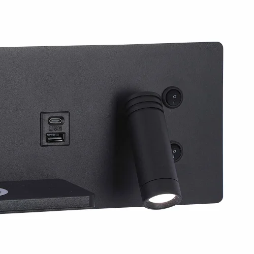 APPLIQUE LED 8W REGOLABILE TATTILE NERA ORIENTAMENTO DESTRO