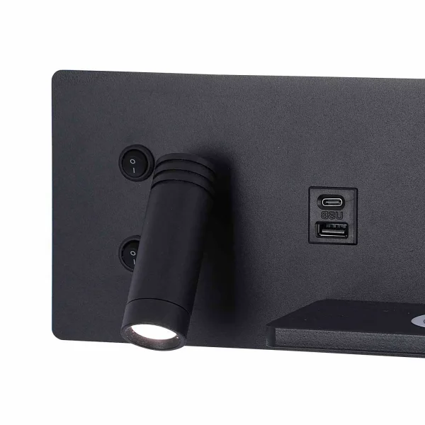 APPLIQUE LED 8W REGOLABILE TATTILE NERA ORIENTAMENTO SINISTRO