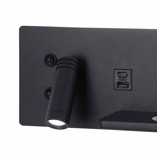 APPLIQUE LED 8W REGOLABILE TATTILE NERA ORIENTAMENTO SINISTRO