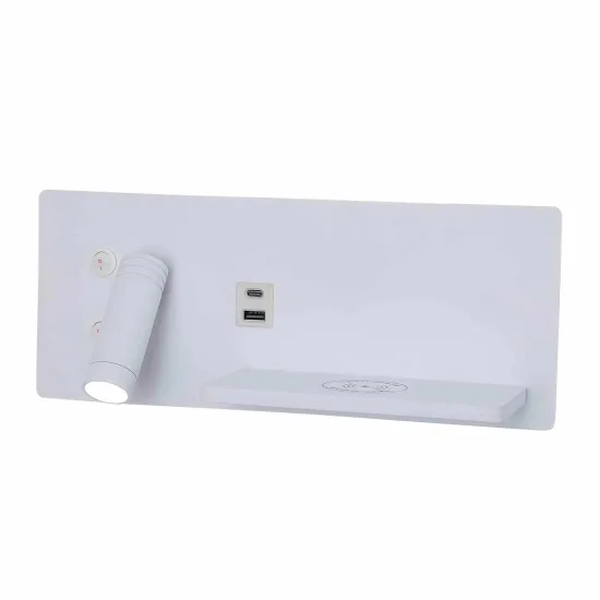 APPLIQUE LED 8W REGOLABILE TATTILE BIANCA ORIENTAMENTO SINISTRO 2