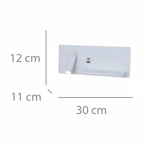 APPLIQUE LED 8W REGOLABILE TATTILE BIANCA ORIENTAMENTO SINISTRO
