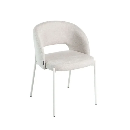 SEDIA IMBOTTITA COLOR SABBIA CON 4 GAMBE BEIGE CLOTILDE