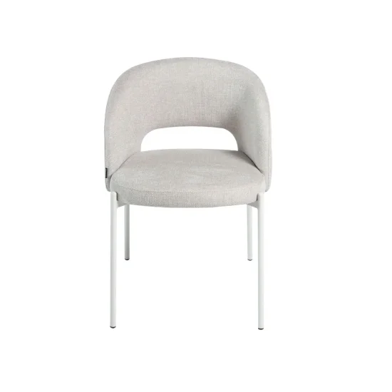 SEDIA IMBOTTITA COLOR SABBIA CON 4 GAMBE BEIGE CLOTILDE 2