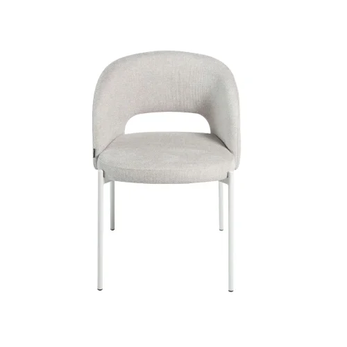 SEDIA IMBOTTITA COLOR SABBIA CON 4 GAMBE BEIGE CLOTILDE