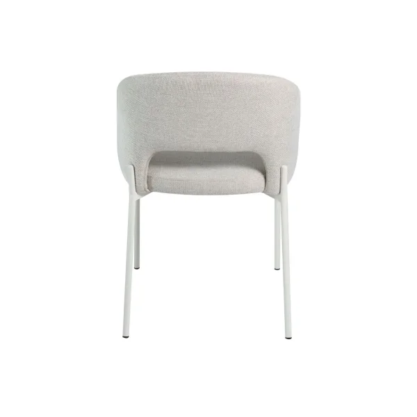 SEDIA IMBOTTITA COLOR SABBIA CON 4 GAMBE BEIGE CLOTILDE