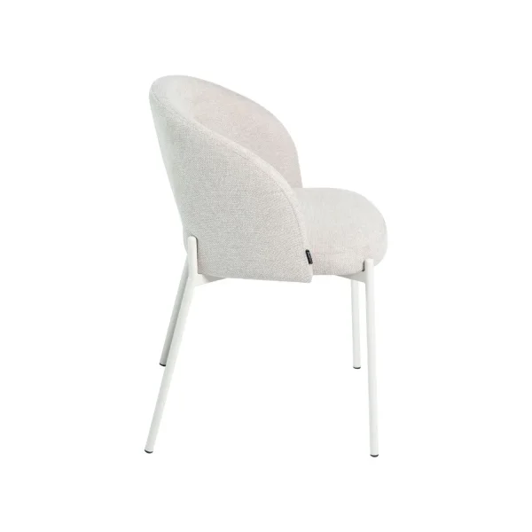 SEDIA IMBOTTITA COLOR SABBIA CON 4 GAMBE BEIGE CLOTILDE