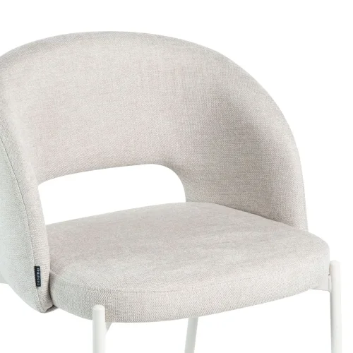 SEDIA IMBOTTITA COLOR SABBIA CON 4 GAMBE BEIGE CLOTILDE