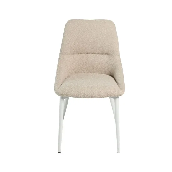 SEDIA DA PRANZO ADNEY IMBOTTITA COLOR SABBIA CON 4 GAMBE BEIGE 2