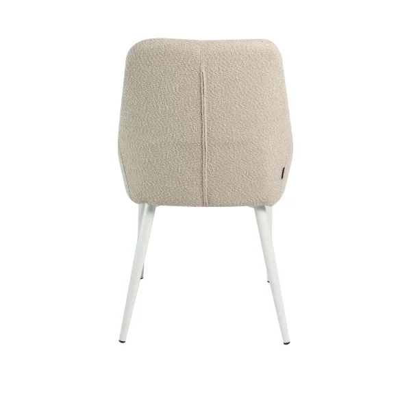 SEDIA DA PRANZO ADNEY IMBOTTITA COLOR SABBIA CON 4 GAMBE BEIGE