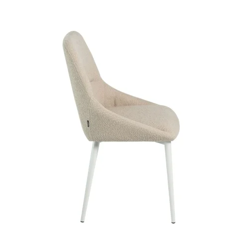 SEDIA DA PRANZO ADNEY IMBOTTITA COLOR SABBIA CON 4 GAMBE BEIGE