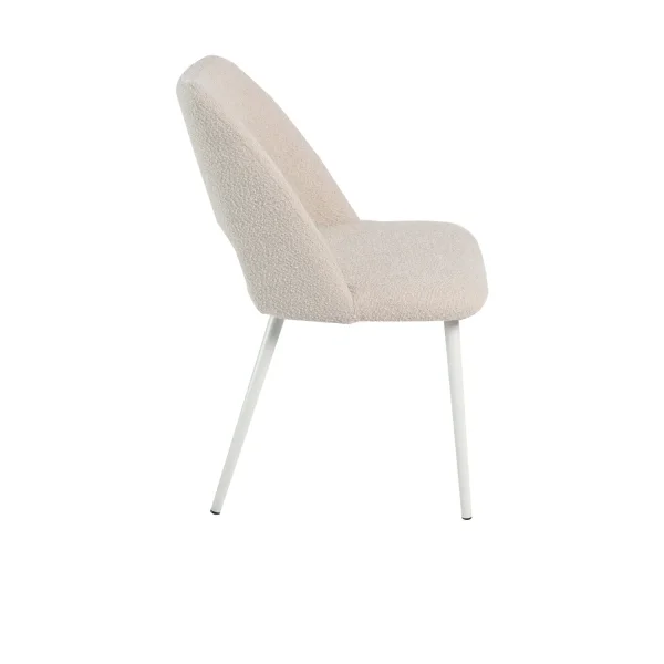 SEDIA IMBOTTITA COLOR SABBIA CON 4 GAMBE BEIGE EBONY