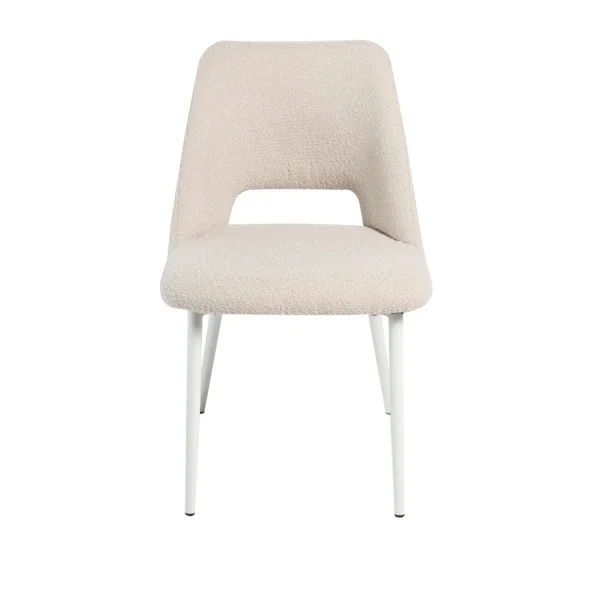 SEDIA IMBOTTITA COLOR SABBIA CON 4 GAMBE BEIGE EBONY